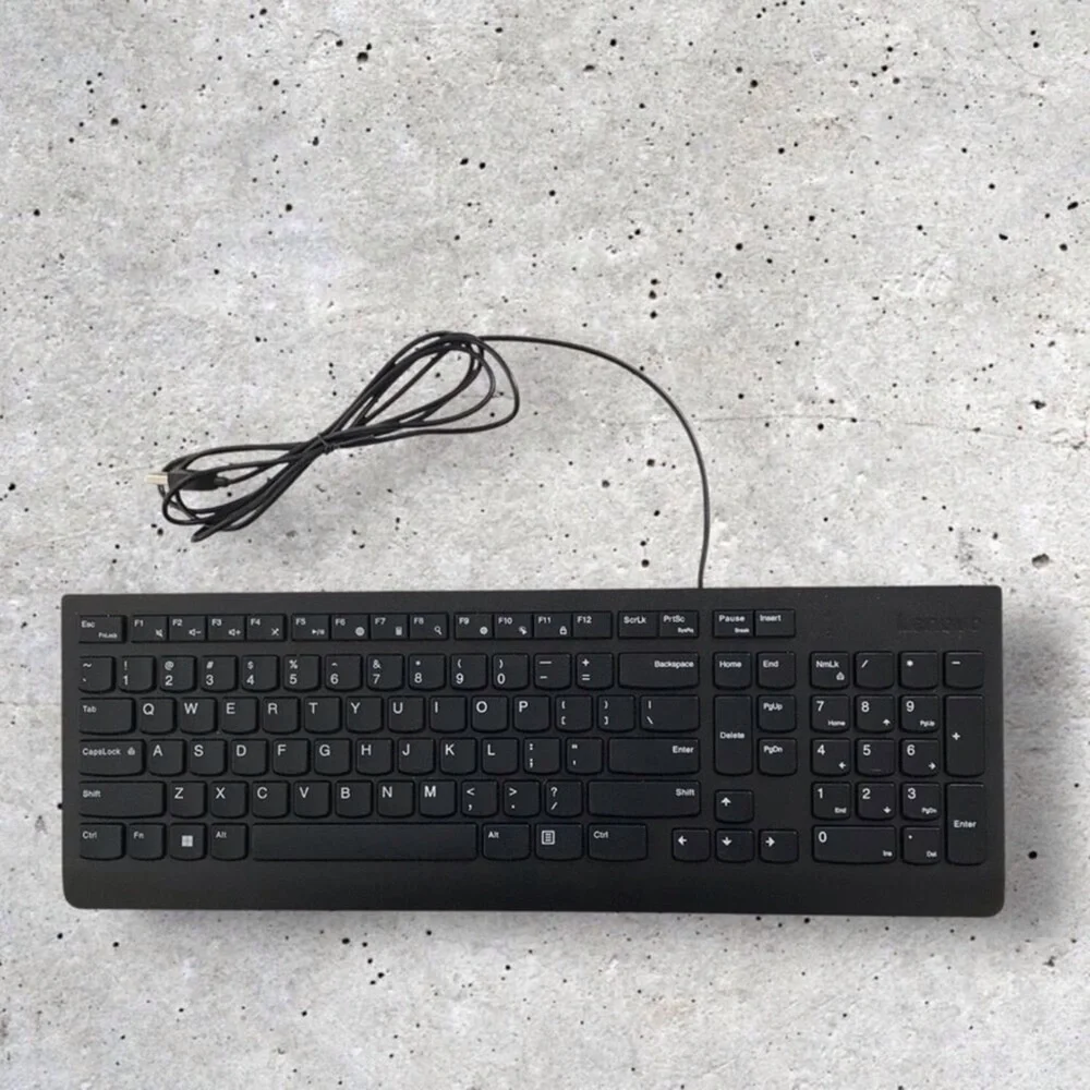 Lenovo NWOT Black Gaming Keyboard & Laser Mouse Both Wired